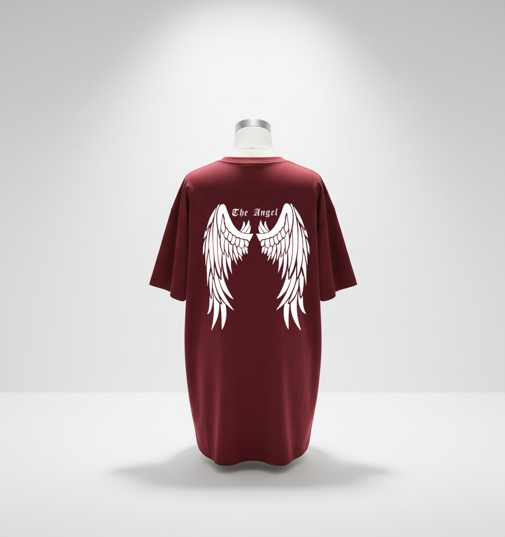 Trendy Oversized Angel Wing Tee