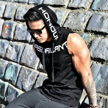 Men's Sleeveless Gym Hoodie