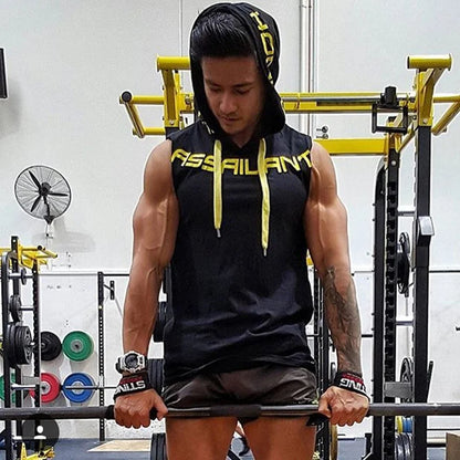 Men's Sleeveless Gym Hoodie