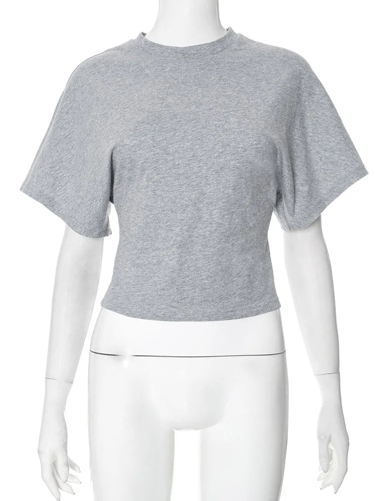 Women grey Crop Top