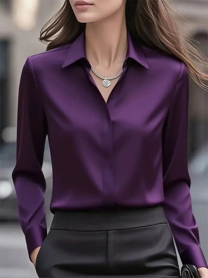 Elegant Women's Satin Blouse
