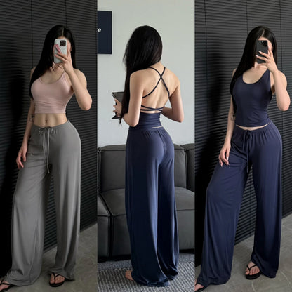 Women's High-Waist Wide-Leg Yoga Joggers