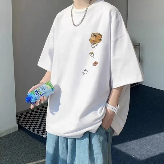 Trendy Oversized Kitten Tee