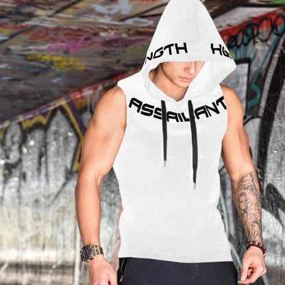 Men's Sleeveless Gym Hoodie