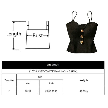 Camisole Cross Knit-suspender Tops