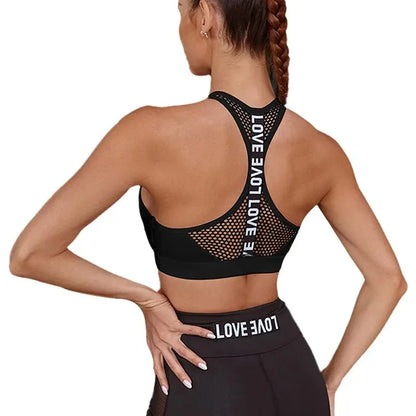 Women's Cross-Back Sports Bra with Removable Pads