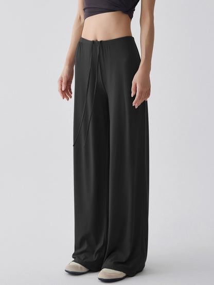 Women's High-Waist Wide-Leg Yoga Joggers black