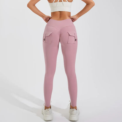 Peach Perfect Yoga Leggings - high waist pocket