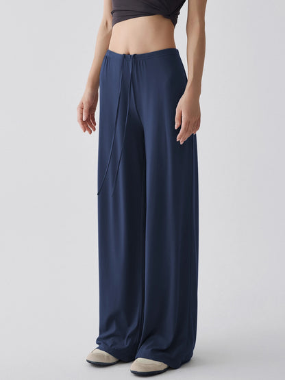 Women's High-Waist Wide-Leg Yoga Joggers navy blue 