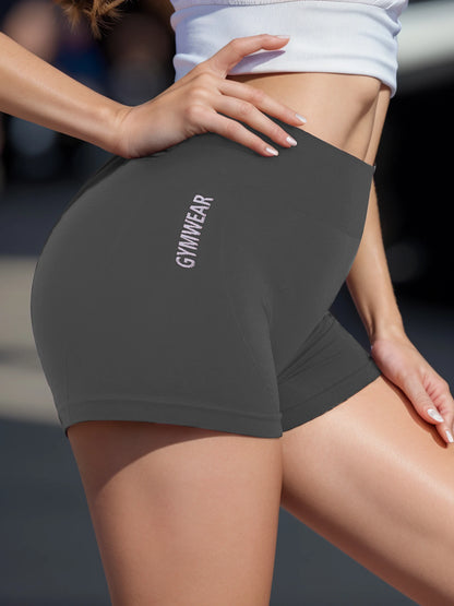Women's High-Waist Yoga & Cycling Shorts Gray