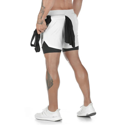 Men's Camo Quick-Dry Gym Shorts - Mobile Pocket Athletic Shorts