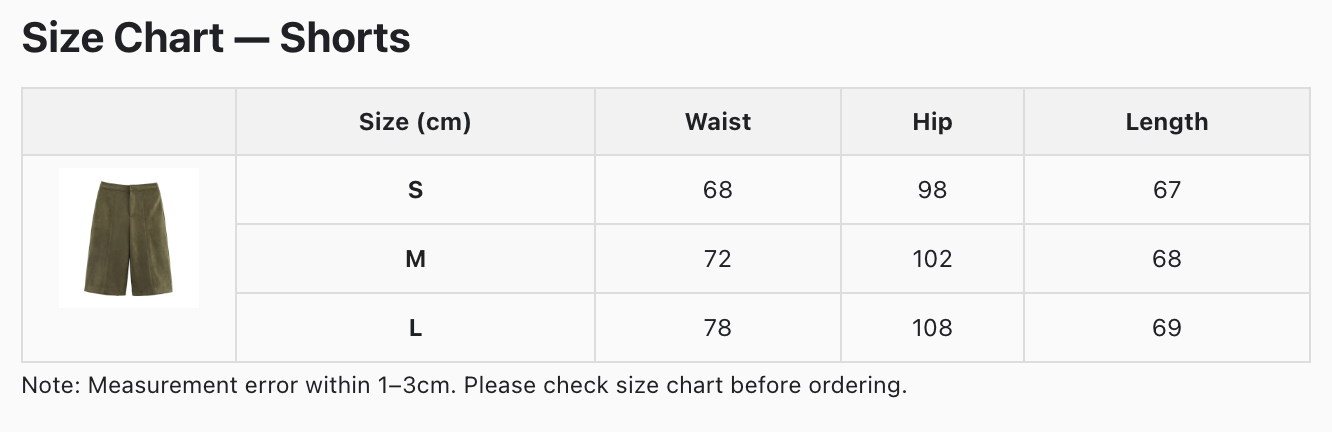 Size Guide