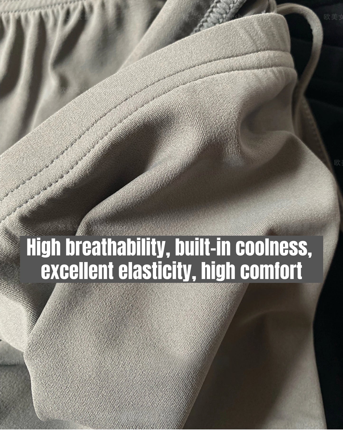 Women's High-Waist Wide-Leg Yoga Joggers light grey