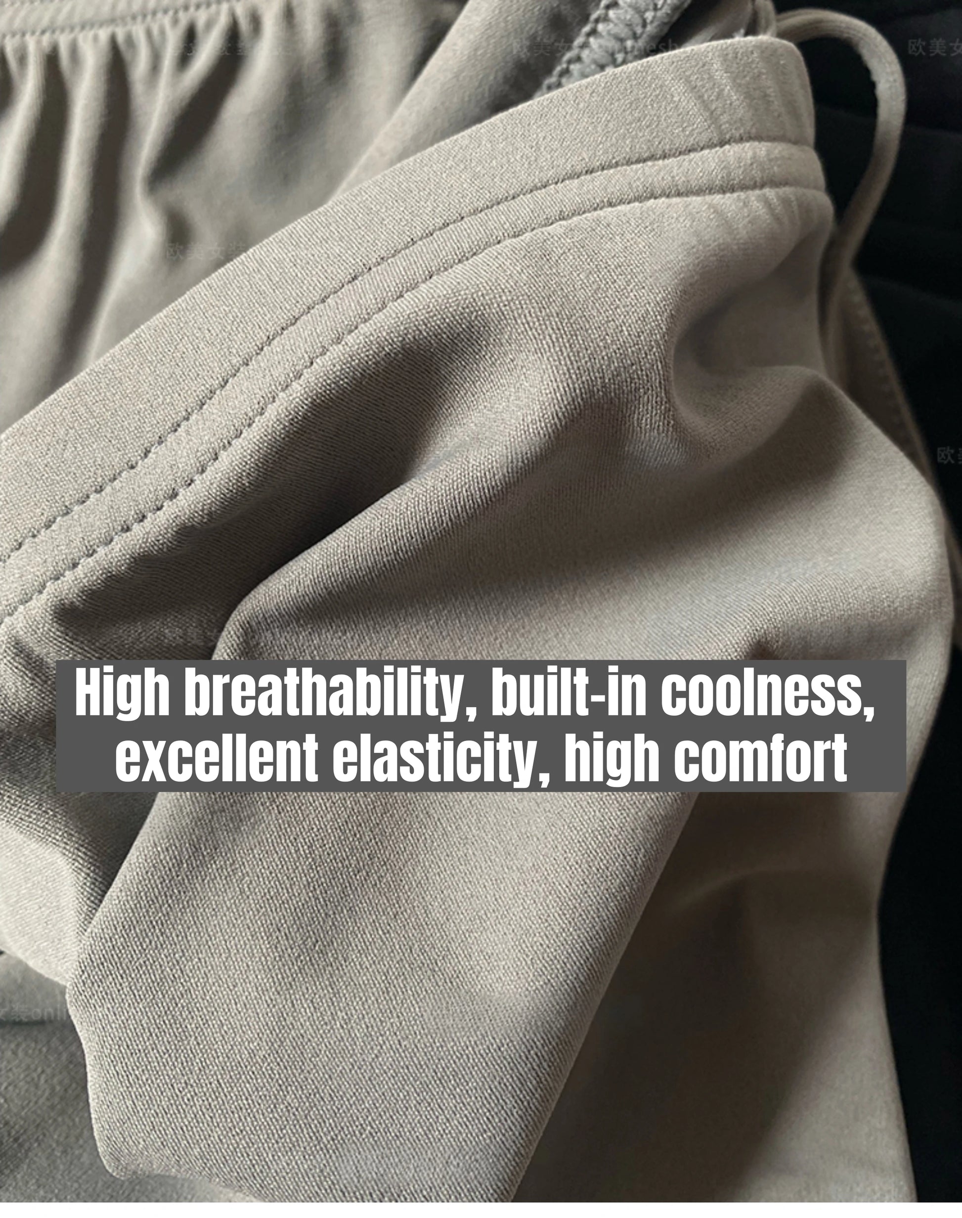 Women's High-Waist Wide-Leg Yoga Joggers light grey