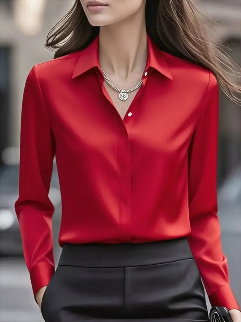 Elegant Women's Satin Blouse