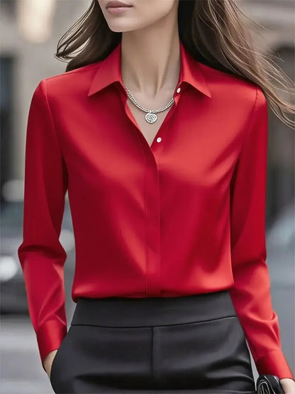 Elegant Women's Satin Blouse