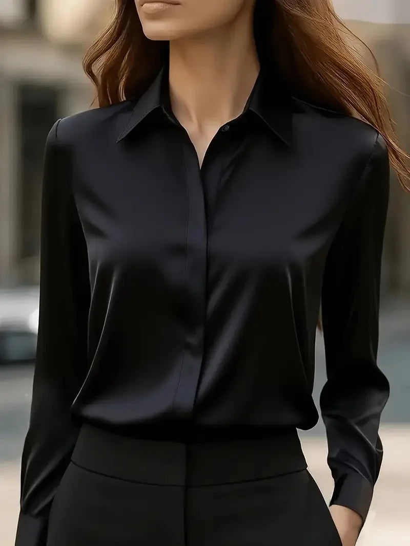 Elegant Women's Satin Blouse