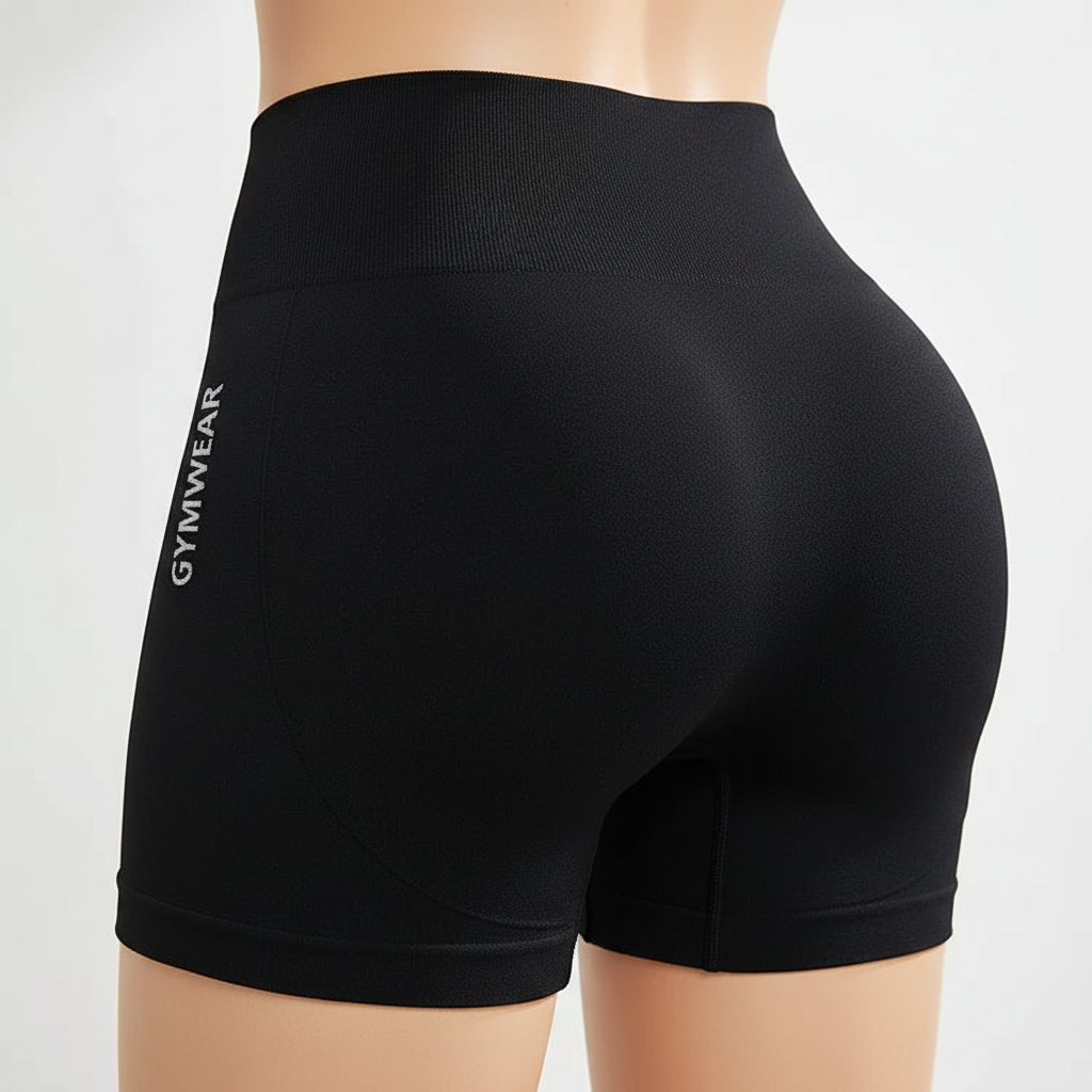 Women's High-Waist Yoga & Cycling Shorts Black