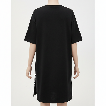 Women's Printed Long T-Shirt with Slit