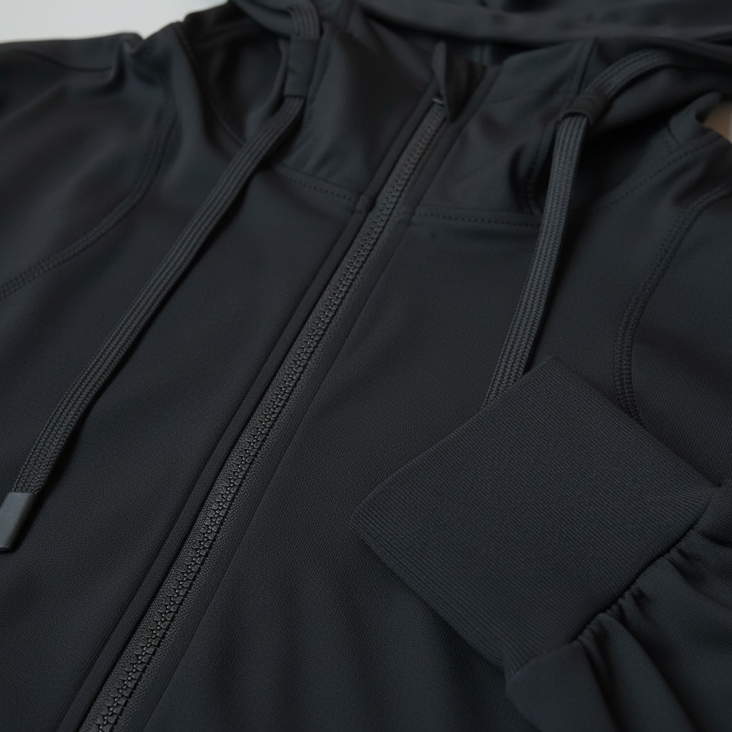Women's Hooded Running Jacket Black
