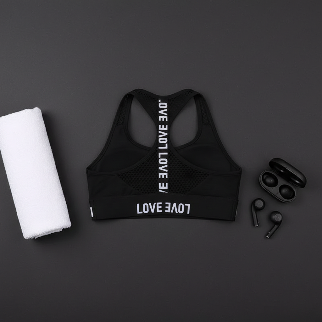 Women's Cross-Back Sports Bra with Removable Pads