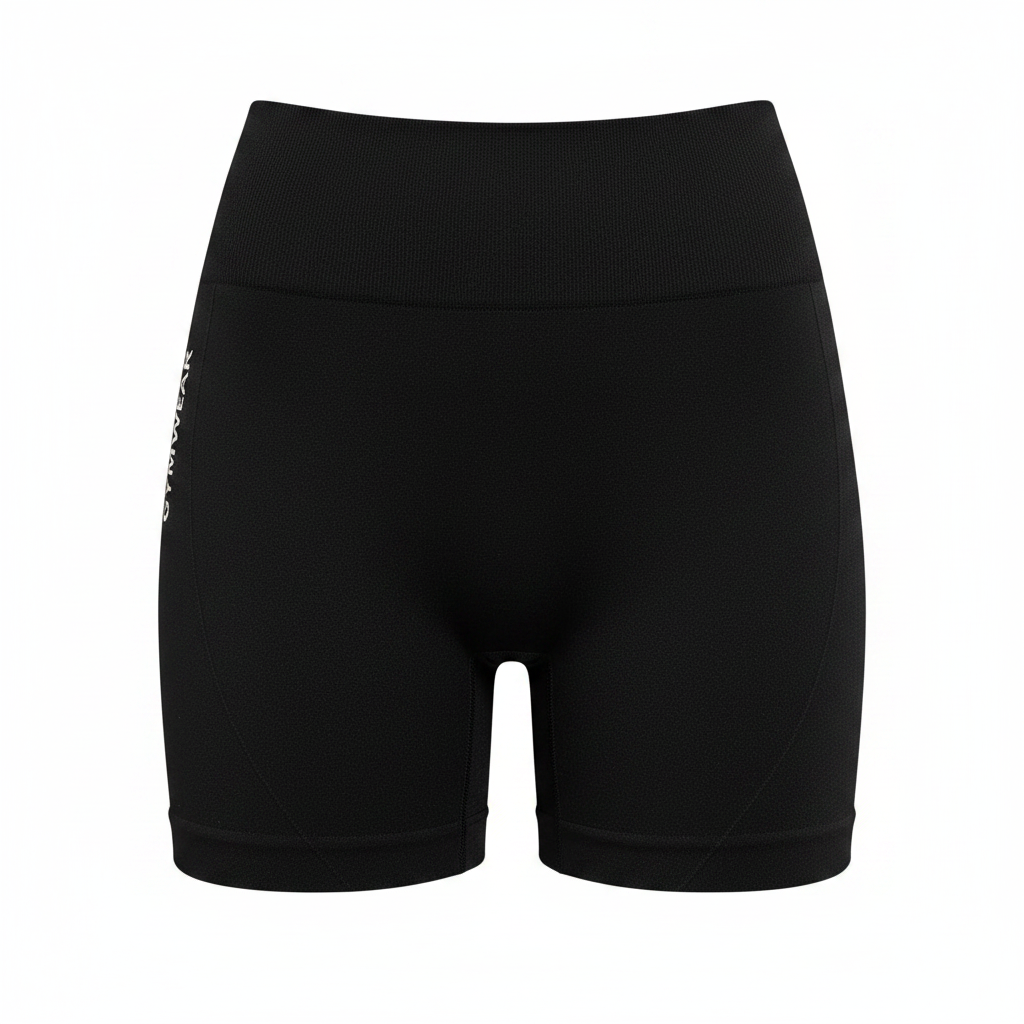 Women's High-Waist Yoga & Cycling Shorts Black