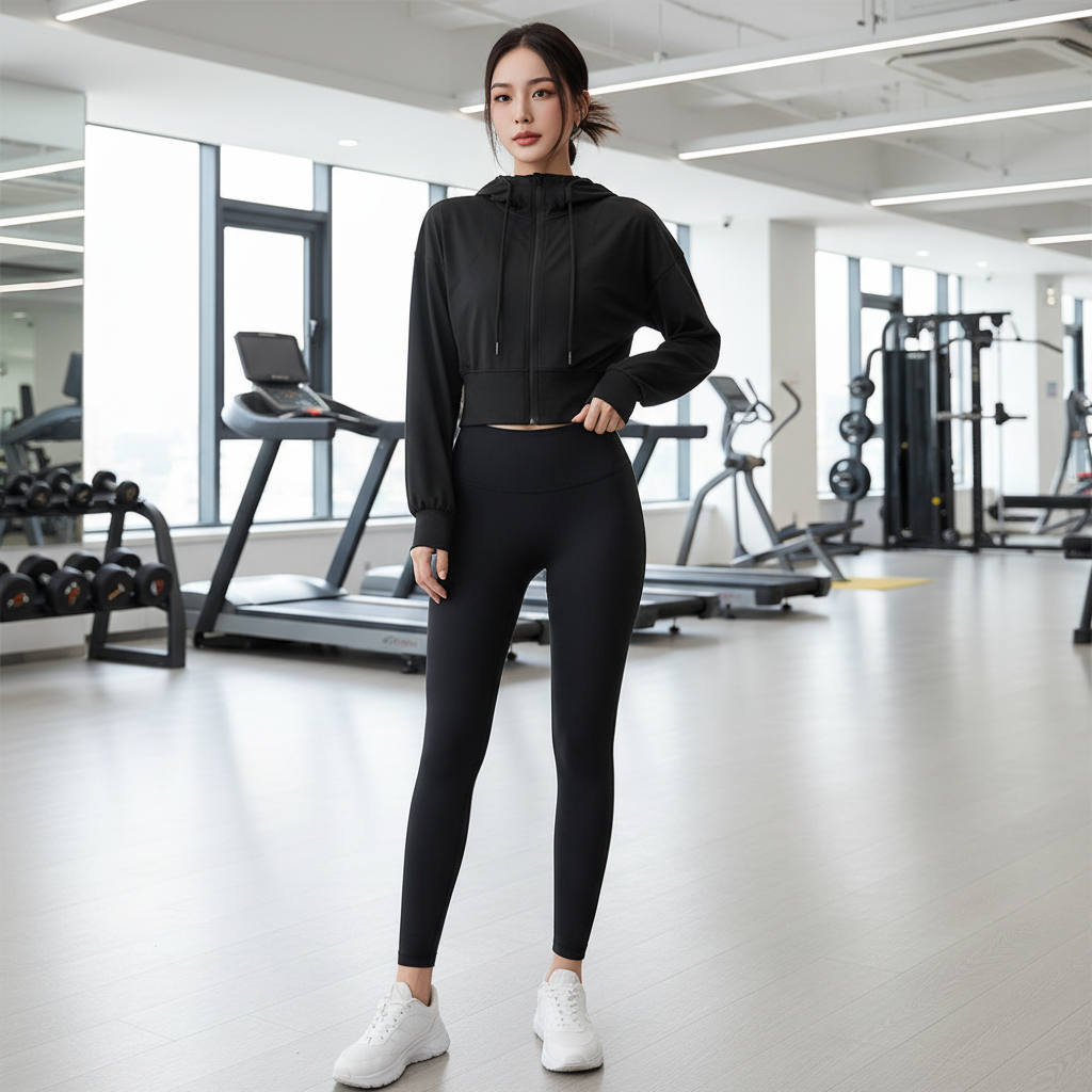 Women's Hooded Running Jacket black