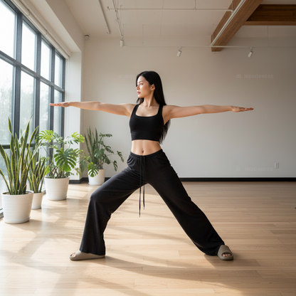 Women's High-Waist Wide-Leg Yoga Joggers