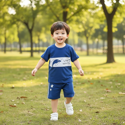 Kids Cartoon T-Shirt & Shorts Summer Set