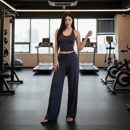 Women's High-Waist Wide-Leg Yoga Joggers