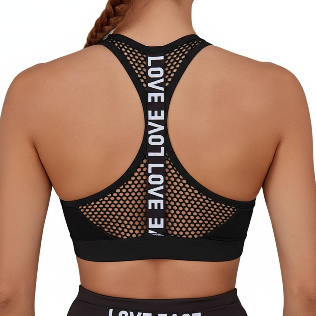 Women's Cross-Back Sports Bra with Removable Pads