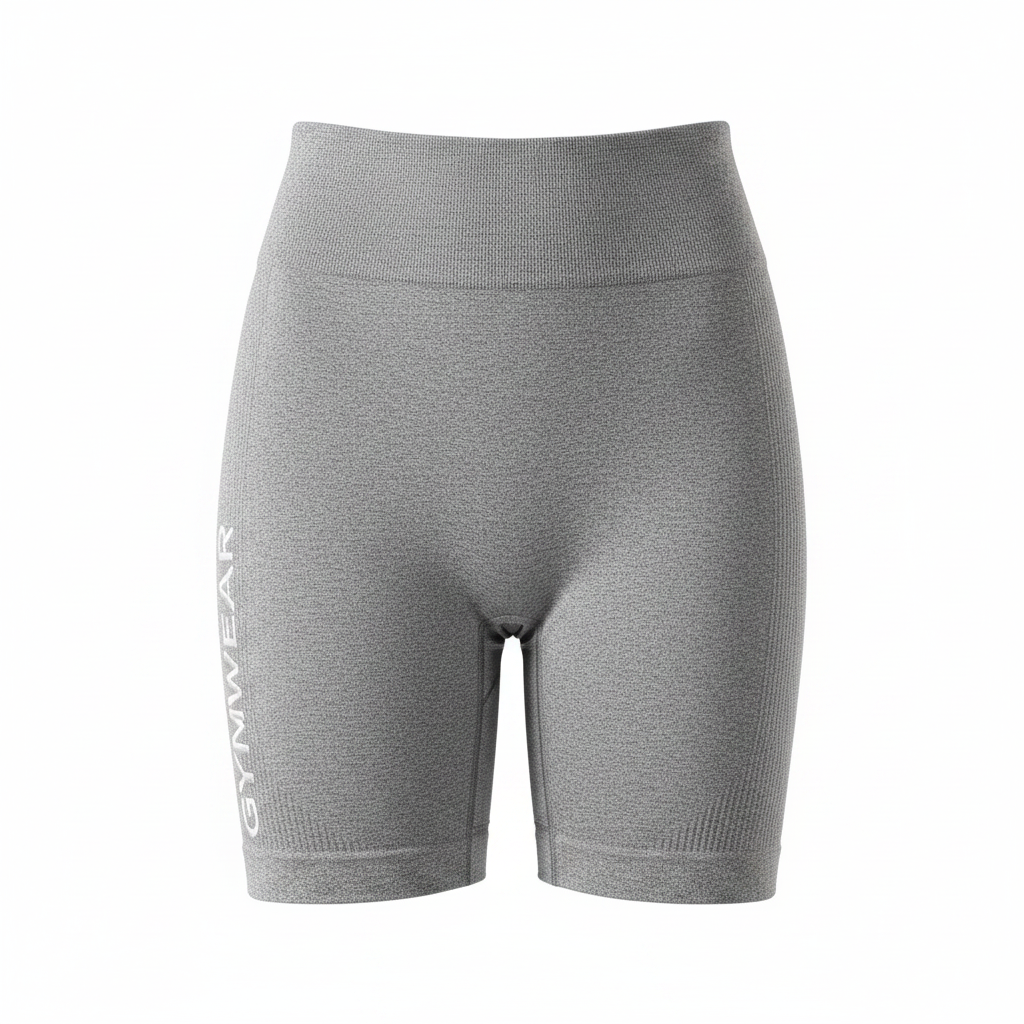 Women's High-Waist Yoga & Cycling Shorts Gray