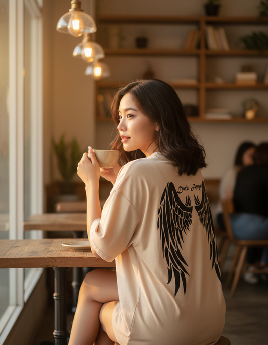 Dark Angel Wing Graphic T-Shirt 