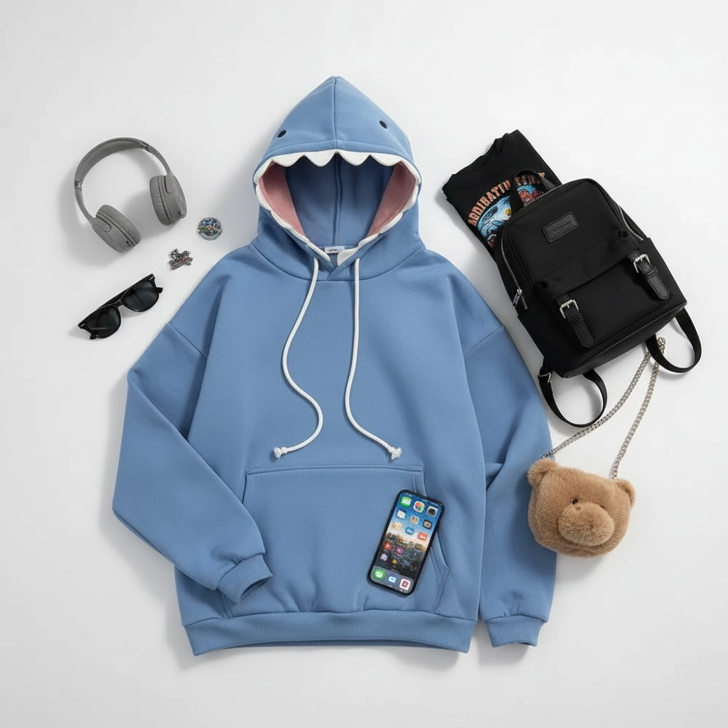 Funny Shark Patchwork oversized unisex