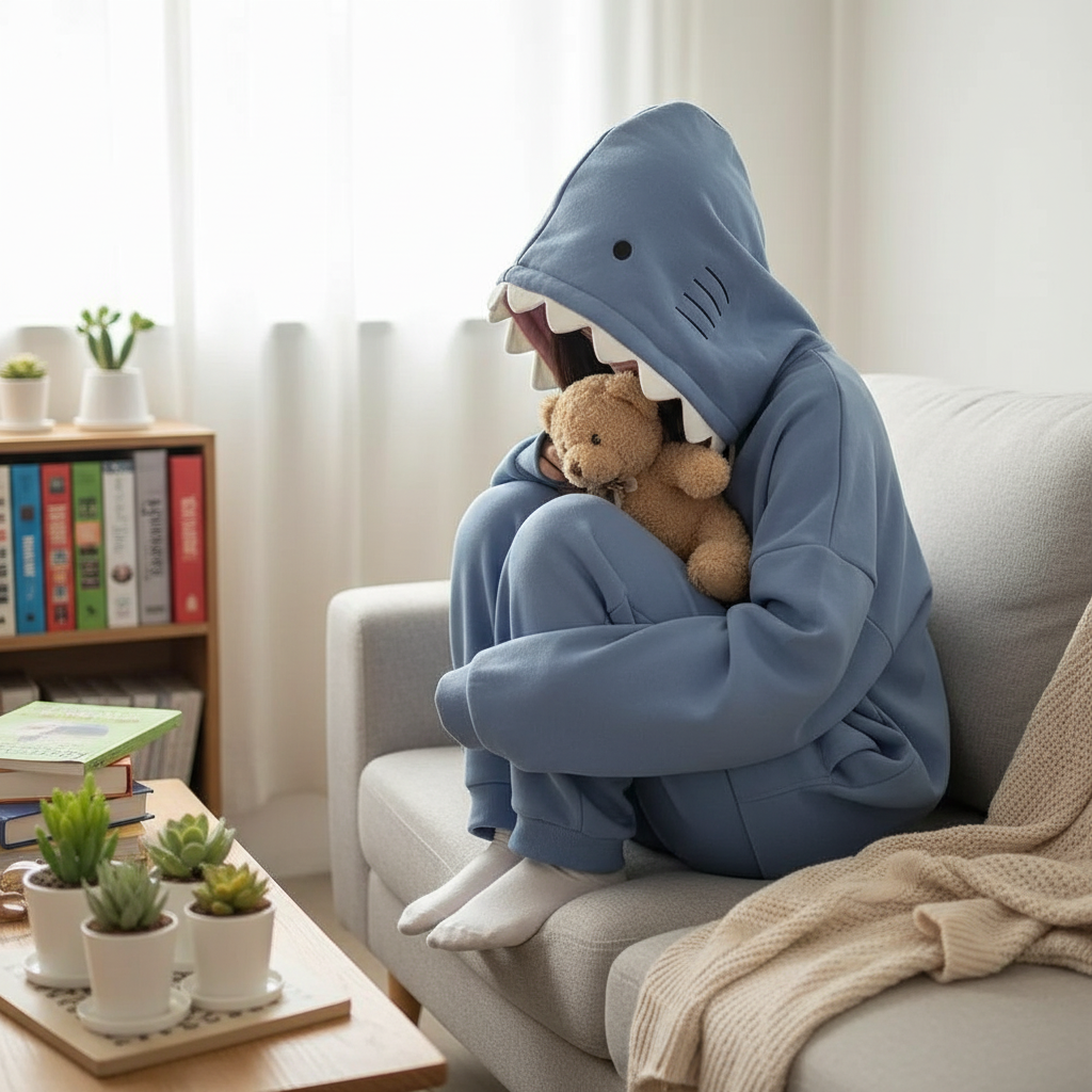 Funny Shark Patchwork oversized unisex