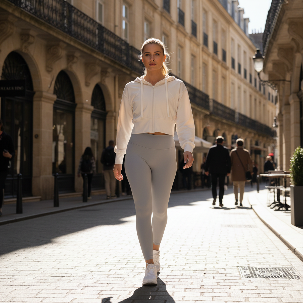 Women's Hooded Running Jacket Cream White